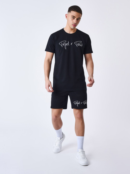 Essentials Camiseta básica bordada Project X Paris - Negro
