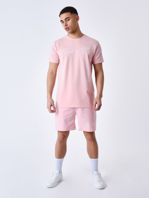 Essentials Camiseta básica bordada Project X Paris - Rosa