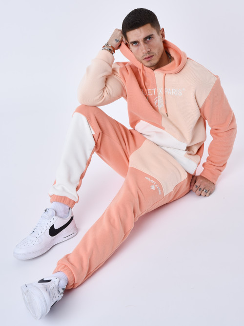 Tricolor knit jogging bottoms - Fishing