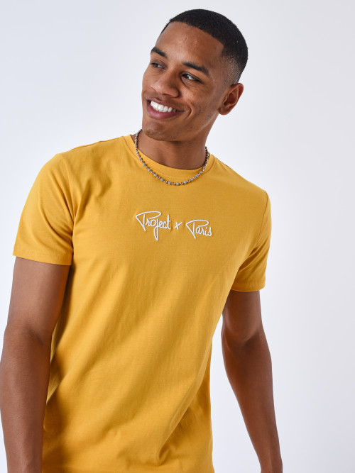 Tee-shirt basique en coton - Moutarde