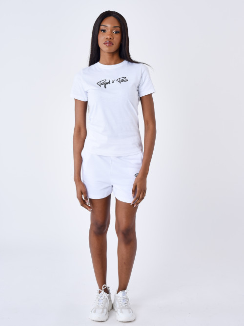 T-shirt Essentials Project X Paris para mulher - Branco