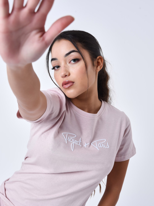Tee-shirt femme Essentials Project X Paris - Rose poudré