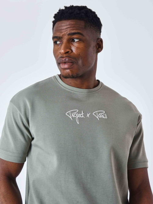 Tee shirt Signature texturé - Olive