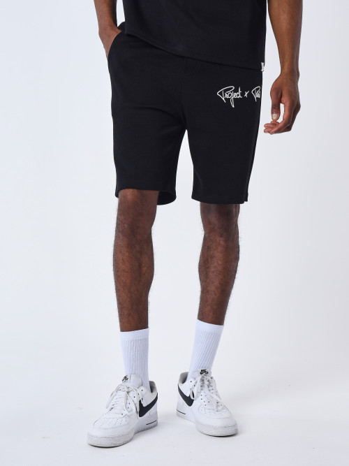 Pantalón corto bordado con el logotipo de Project X Paris - Negro