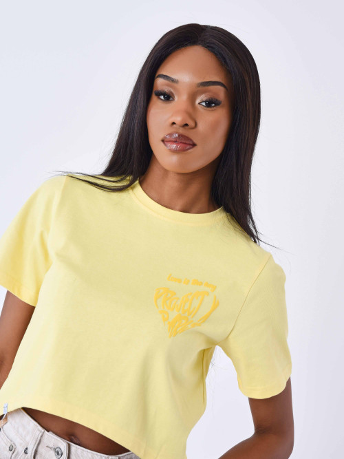Tee shirt heart of Project X Paris - Yellow