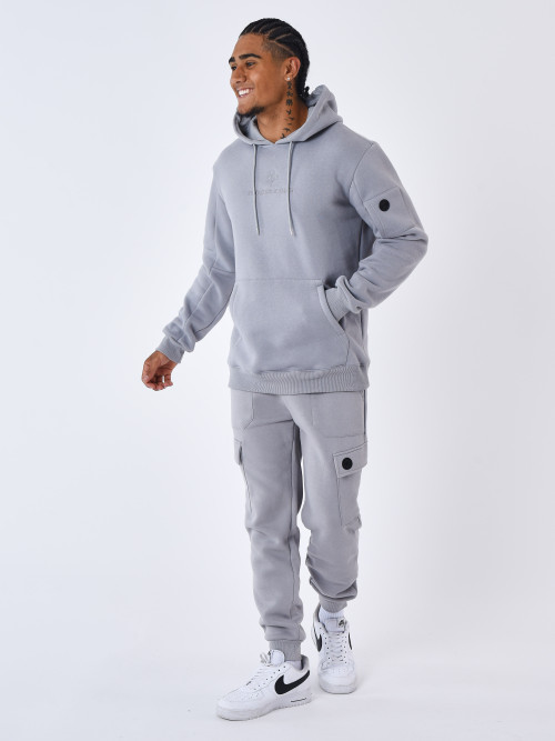 Techwear hoodie - Light grey