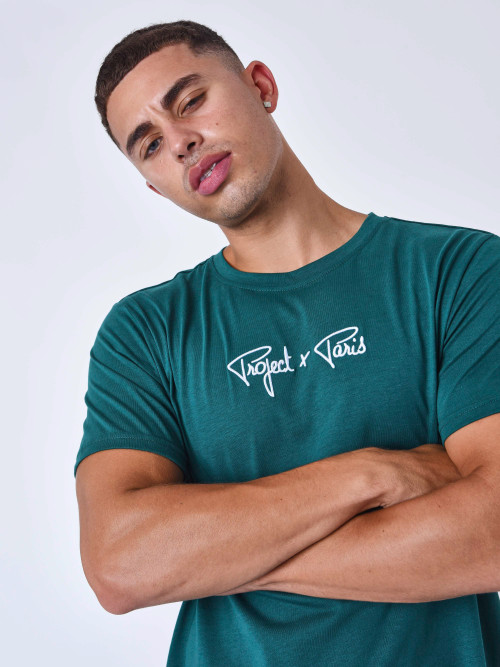 T-shirt básica em algodão - Verde