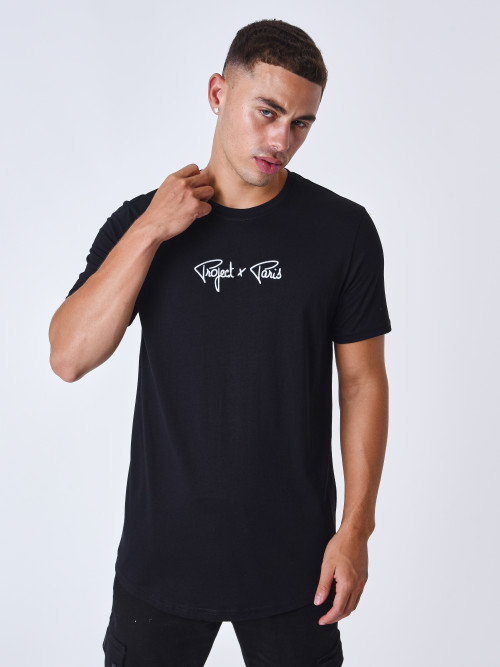 Basic-T-Shirt aus Baumwolle - Schwarz