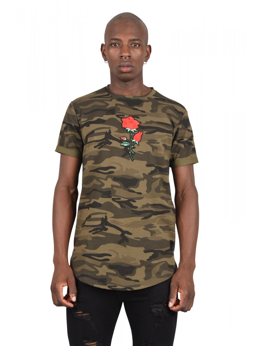 Pink embroidered CAMO T-shirt