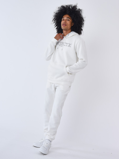 Contour embroidery Jogging bottoms - Off-white