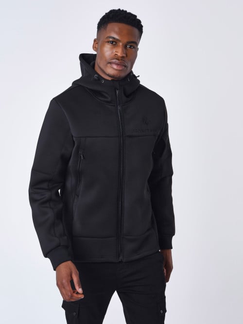 Techwear hooded jacket - Black