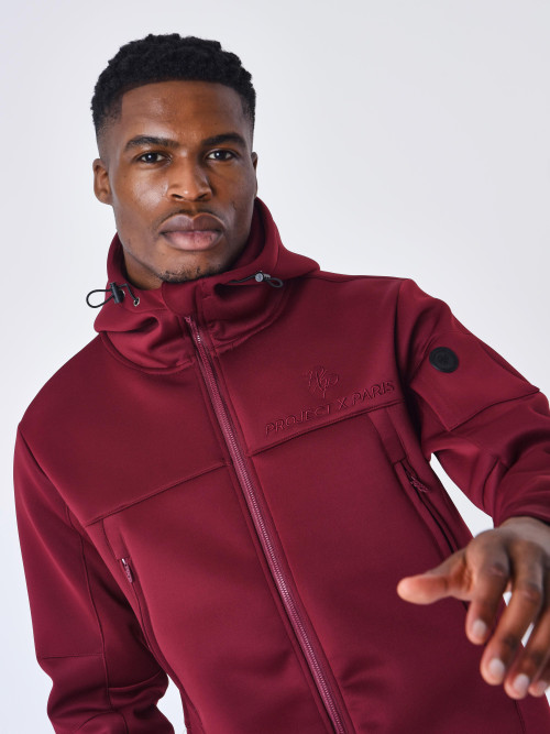 Techwear hooded jacket - Bordeaux