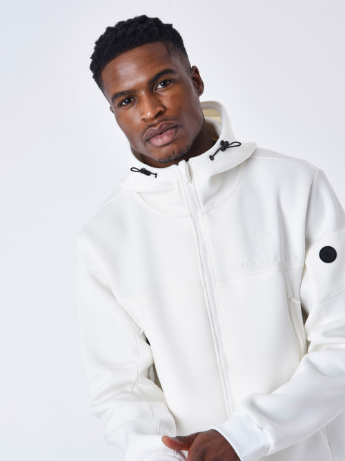 Techwear hooded jacket - White