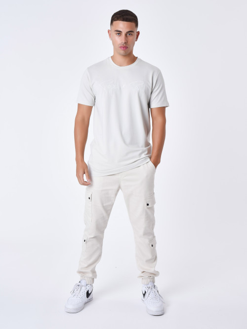 Essentials Project X Paris basic embroidery tee-shirt - Greige