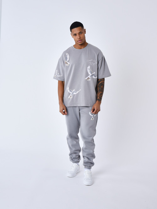 Tee shirt Colombes - Gris clair