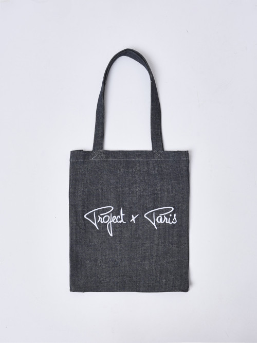 Embroidered canvas totebag - Grey