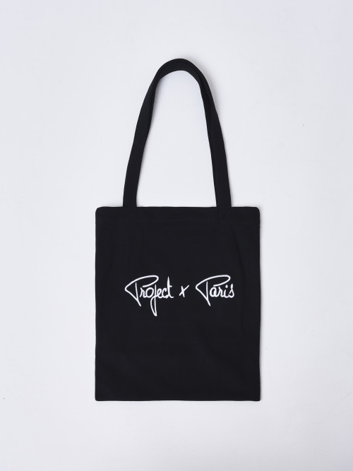 Totebag in embroidered fleece