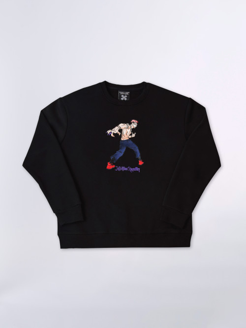 Jujutsu Kaisen round-neck sweatshirt - Black