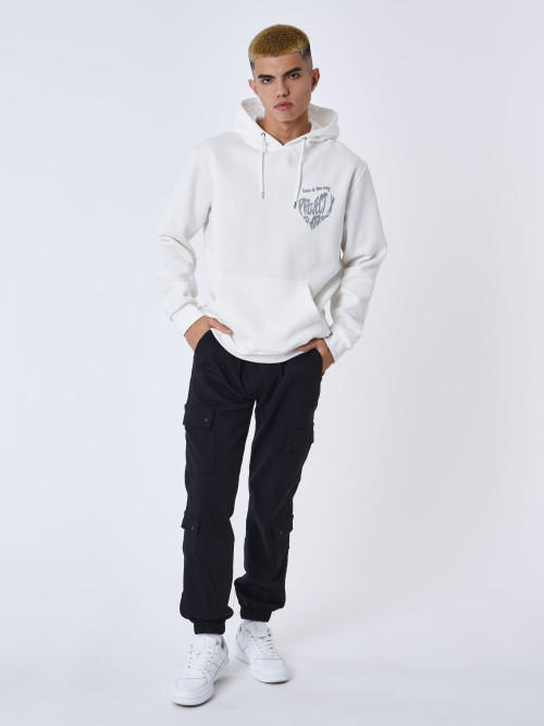Heart hoodie by Project X Paris - White
