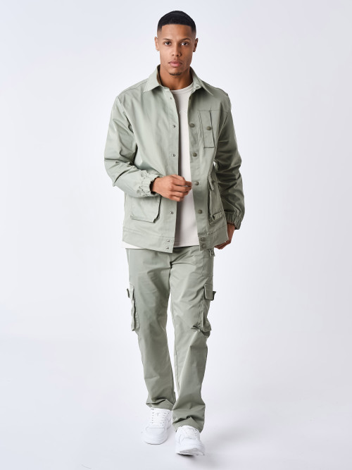 Multi-pocket workwear jacket - Olive