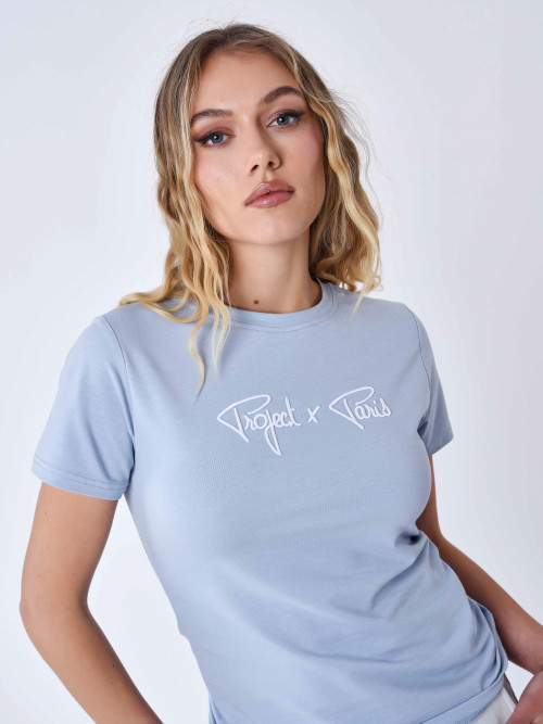Tee-shirt femme Essentials Project X Paris - Bleu Ciel