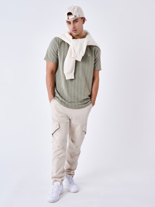 Ink Drip printed T-shirt - Olive