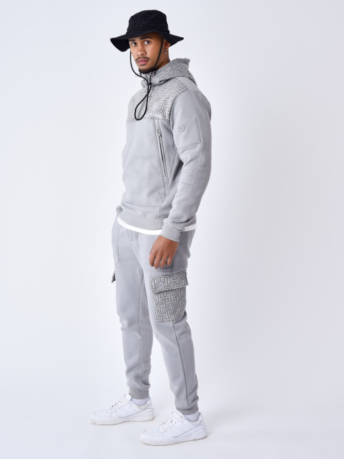 Monogrammed hoodie - Light grey