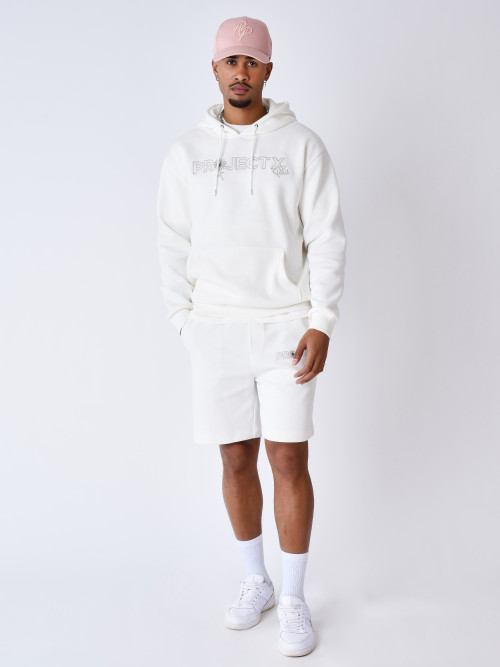 Daisy embroidered hoodie - Off-white