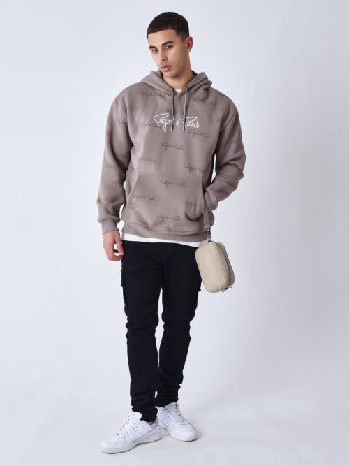 All-over signature printed hoodie - Mole