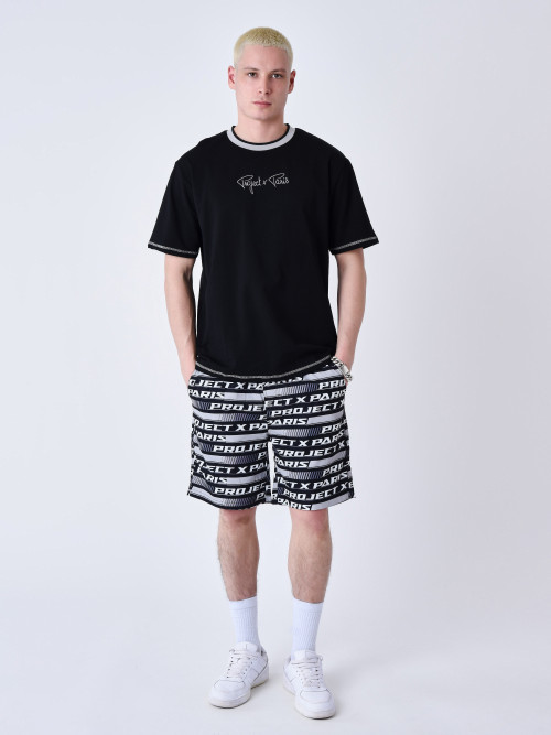 Classic embroidered T-shirt - Black