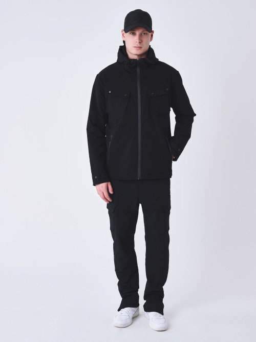 Contrast techwear jacket - Black