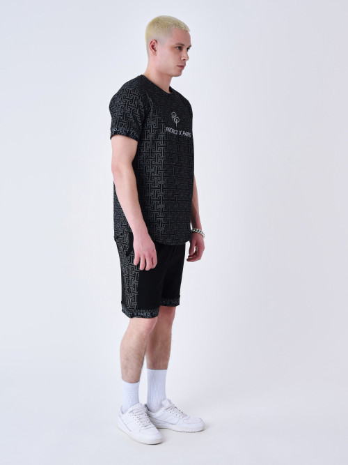 Maze print shorts - Black
