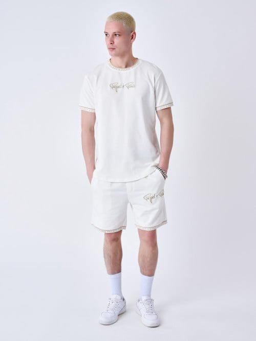 Embroidered logo tee shirt - Off-white