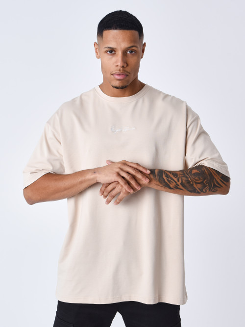 Project X Paris signature embroidery tee-shirt - Beige