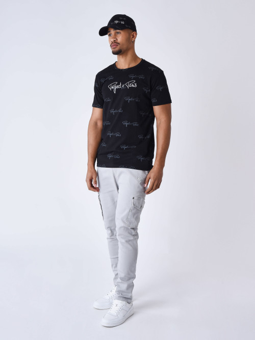 All-over signature printed tee-shirt - Black