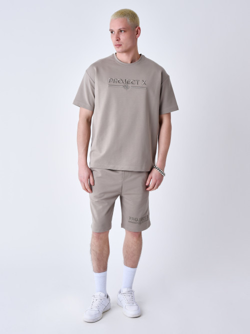 T-shirt clássica com bordados - Toupeira