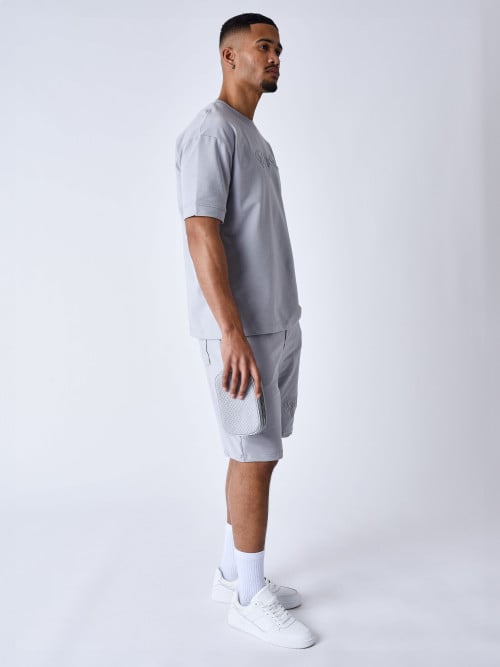 Essentials classic embroidered shorts - Light grey