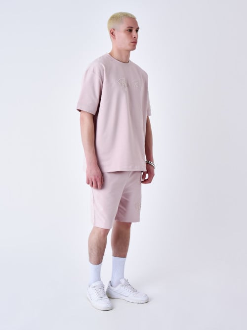 Essentials classic embroidered shorts - Powder pink