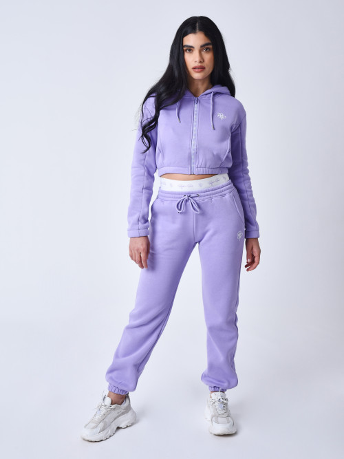 Hooded zip sweatshirt - Lilac