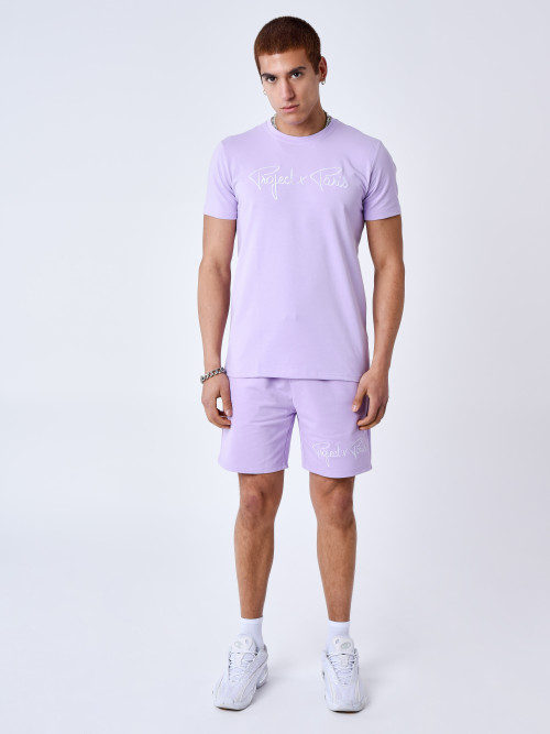 T-shirt básica bordada Essentials Project X Paris - Púrpura