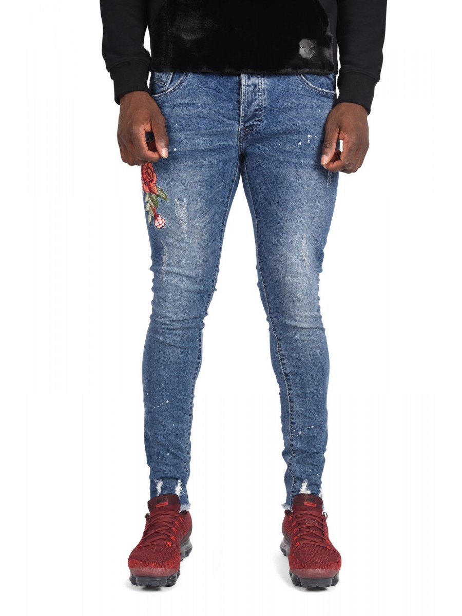 Skinny Embroided Jeans