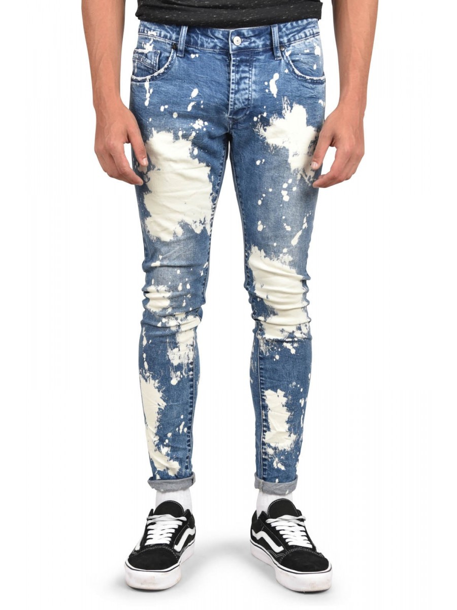 Slim Fit Jeans with Paint Splat Details