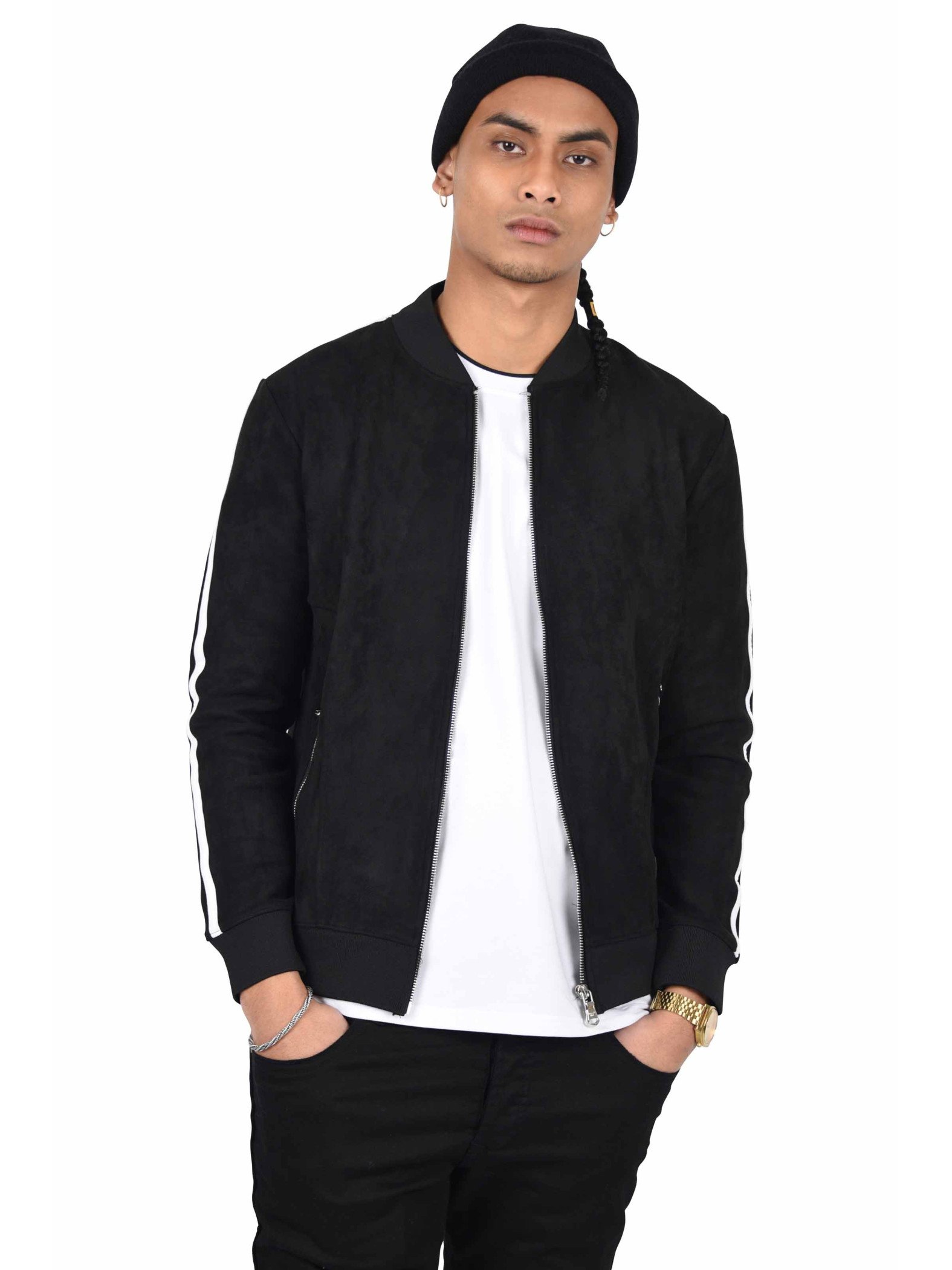 X Daim Bandes Bomber Project Paris Homme Doubles Sur Effet Les Côtés 5Zwfgqwz6W