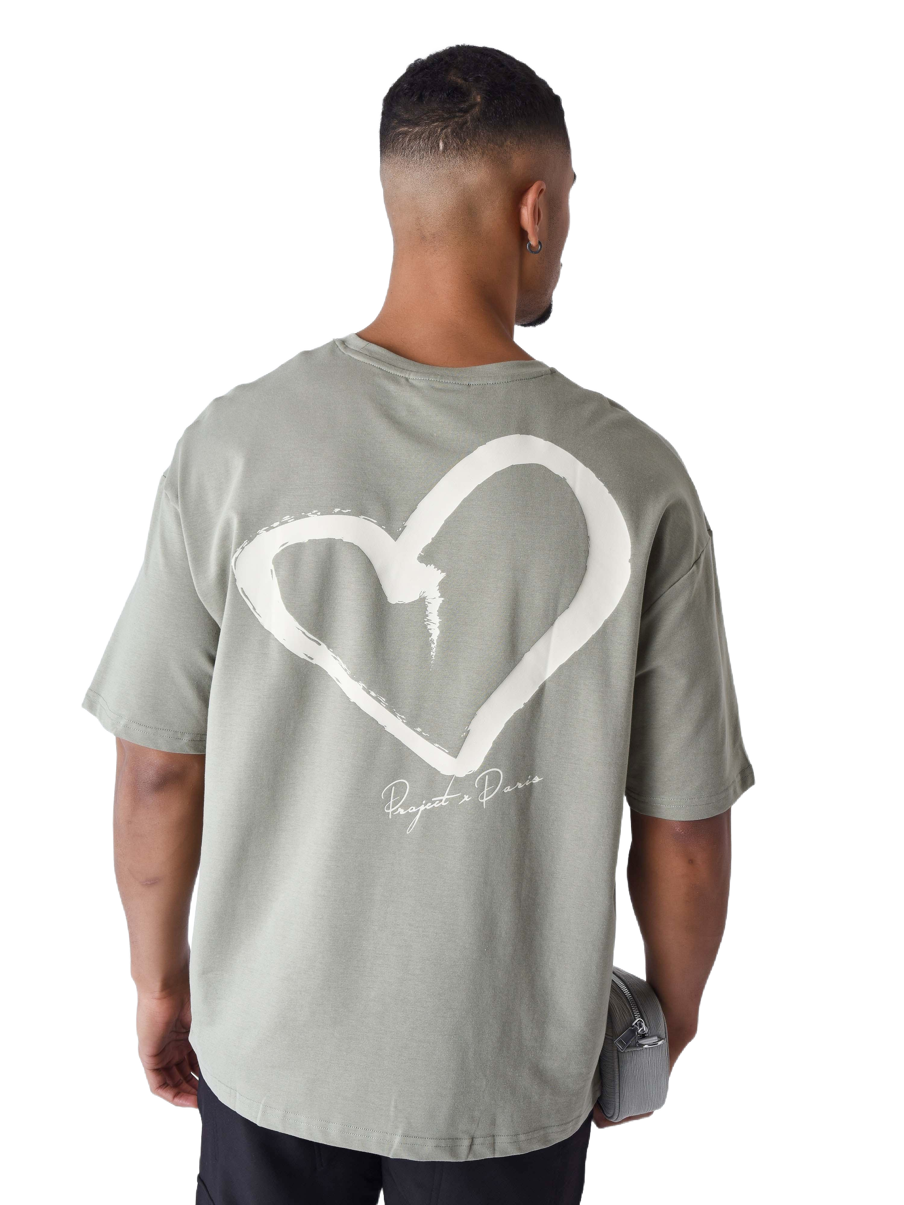 Street geborduurd hart T-shirt-2