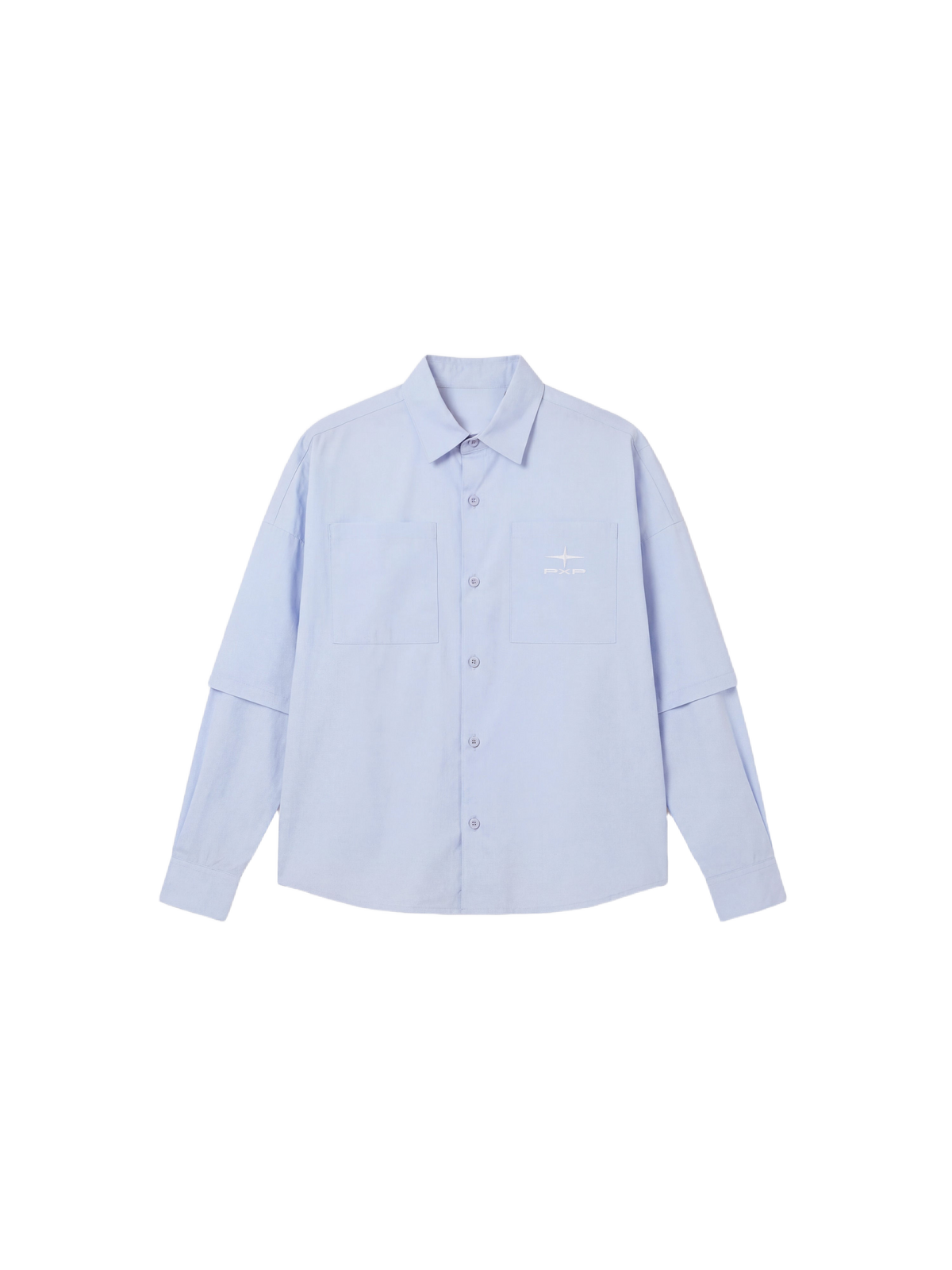 Camisa doble manga classy Azul – 7