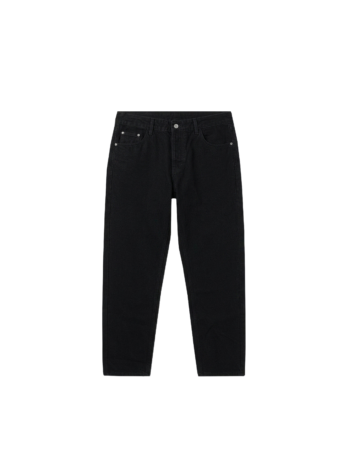Jeans desbotado corte reto Preto – 6