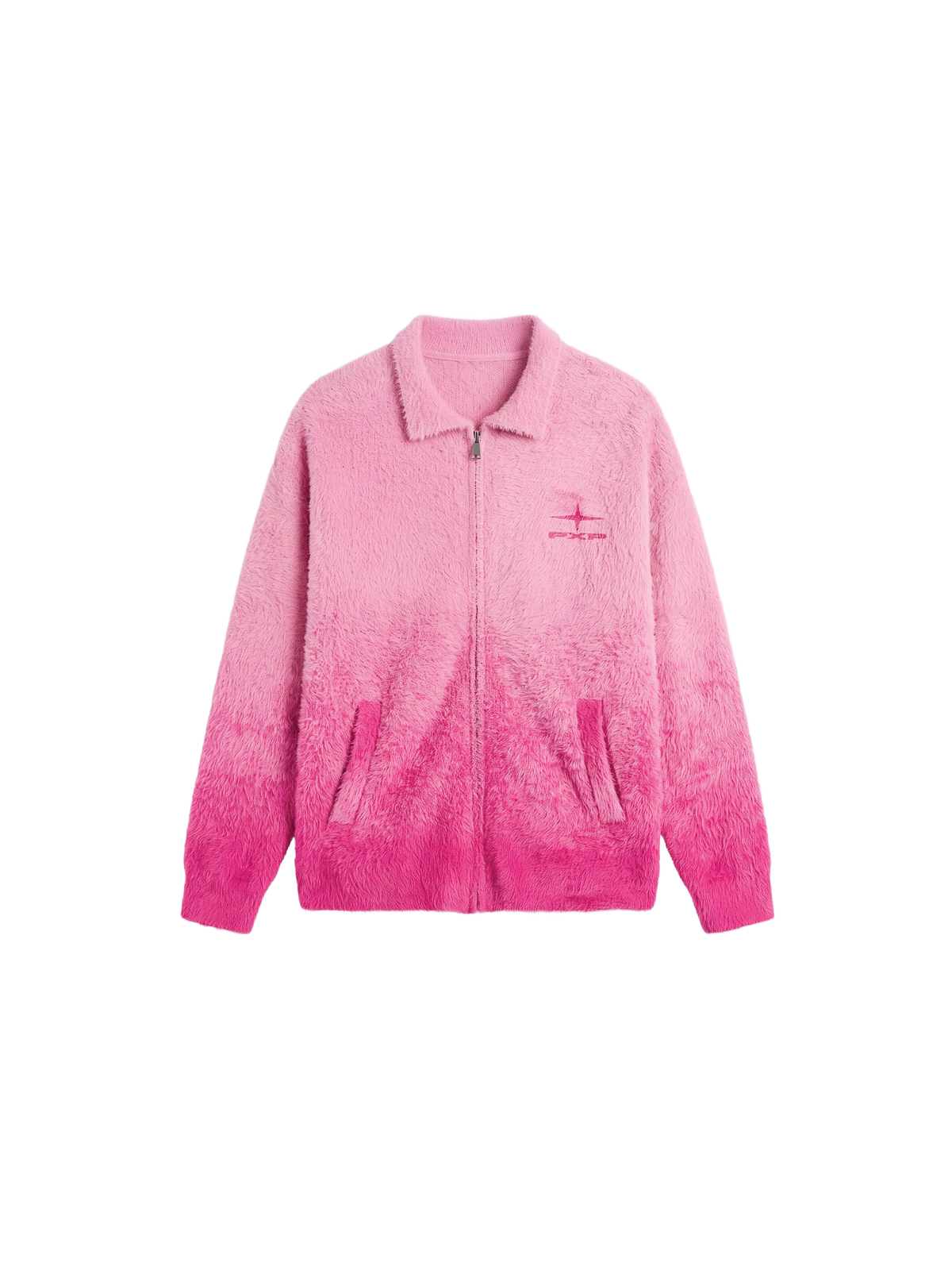 Polokragenweste aus Mohair Mountain Rosa – 6