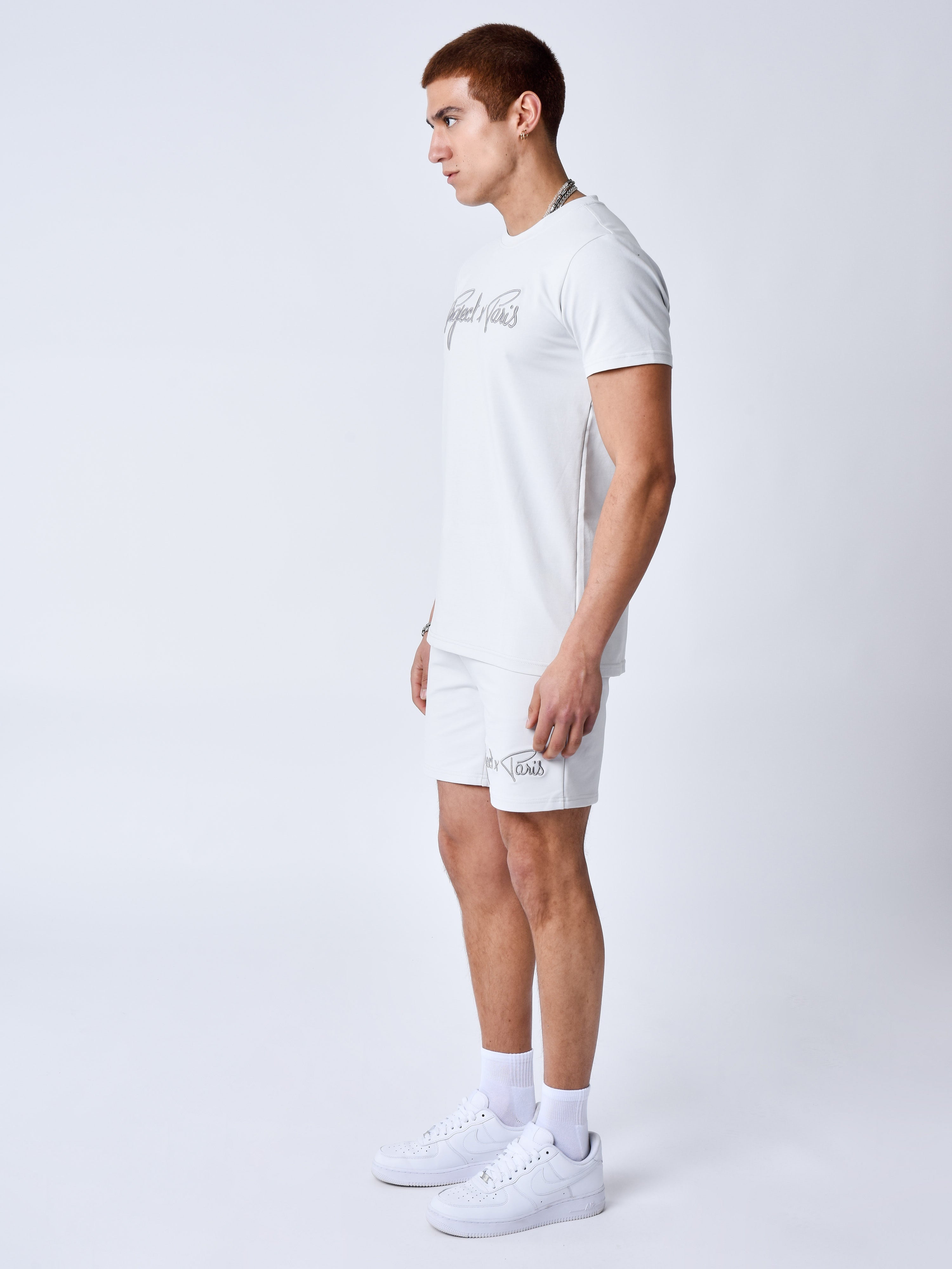 T-shirt basic Signature borduring-3