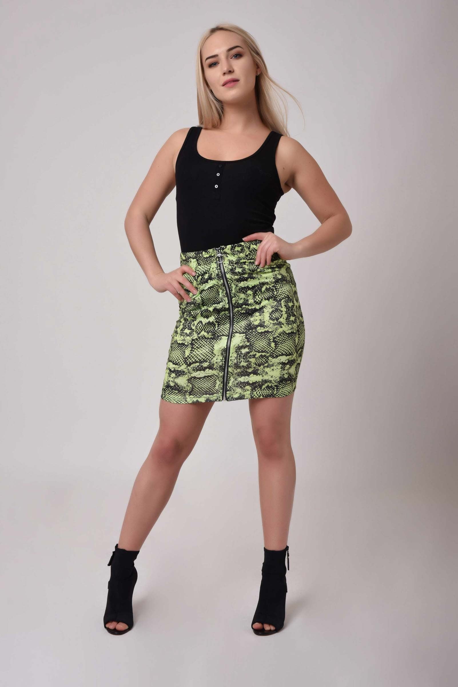 Strakke rok met snake print-2