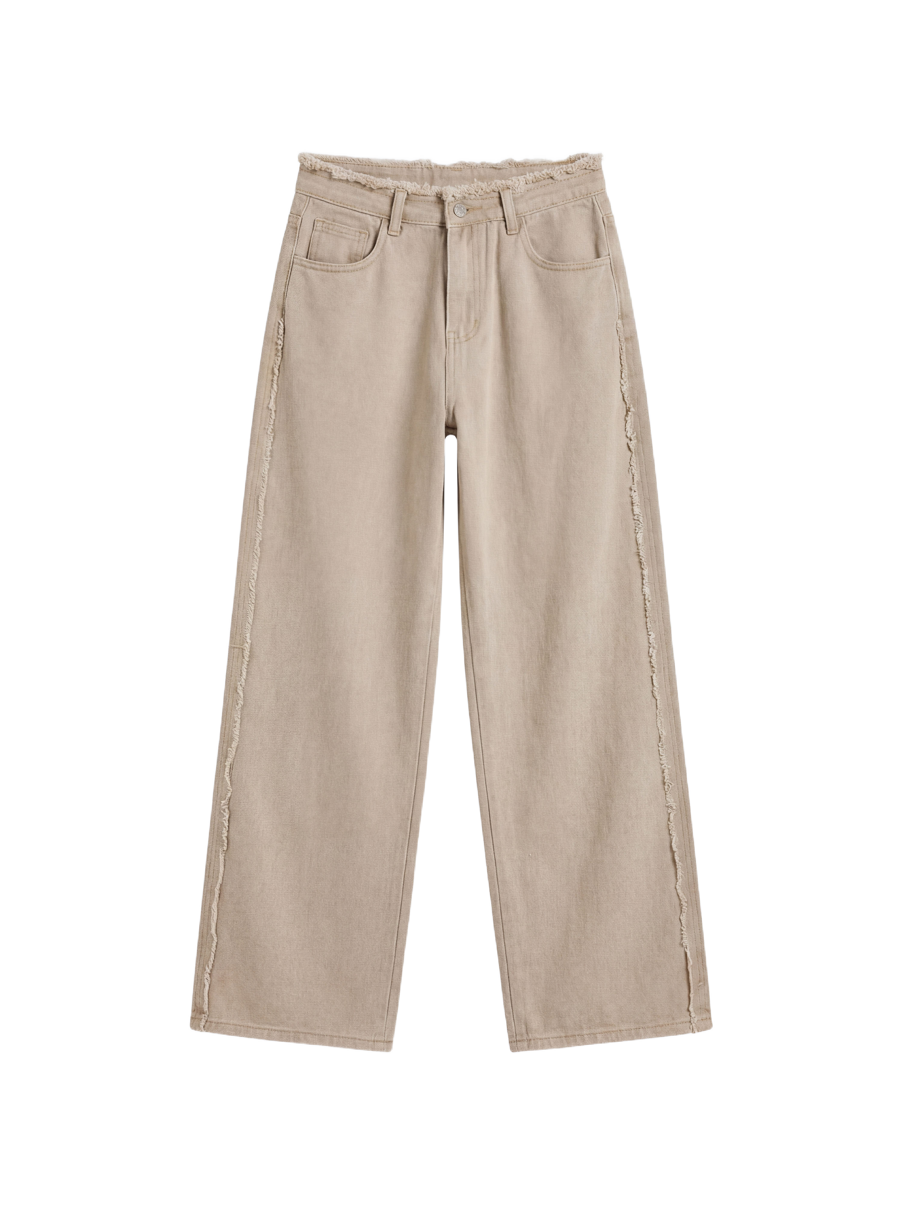 Frayed denim pants-8